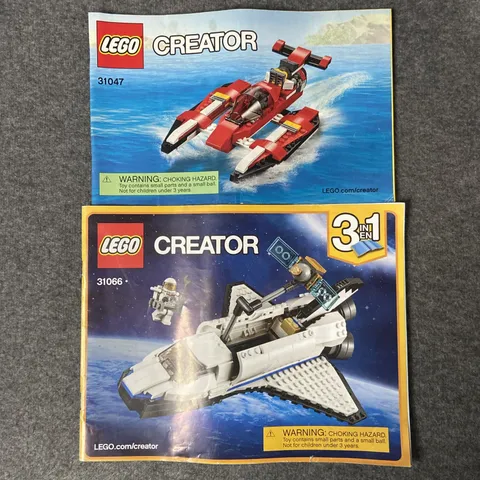 Lego Creator 31047 & 31066 Instructional Manuals Only