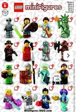 LEGO SERIES 6 Collectible Minifigures 8827 - Complete Set of 16 (SEALED)