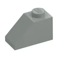 LEGO Part 3040b - Light Gray Brick Sloped 45° 2 x 1 with Bottom Pin
