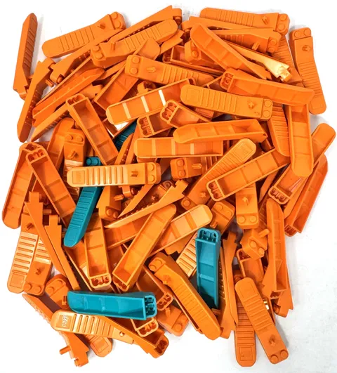 Lot of 100 Lego Orange & Teal Brick and Axle Separator Human Tool 96874 Bulk