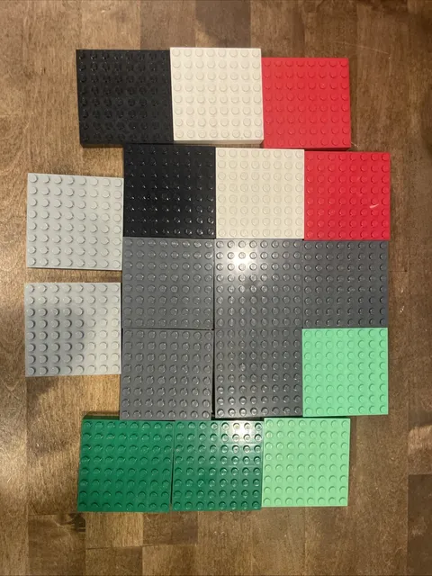 Lego Lot of 17 Brick 8x8 Thick Base Plate Castle Multiple Colors As Pictured