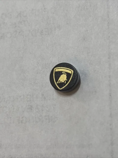 LEGO 98138pb169 Black Round Tile 1×1 Lamborghini Bull – ID 6323635
