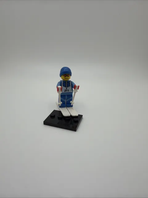 Lego Skier Minifigure Collectible Series 2 CMF Complete w/ Poles & Skis