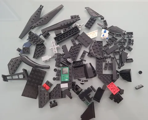 LEGOS SET OF 100 BLACK SMALL & MEDIUM PARTS BRICKS PIECES! BLADES!!+