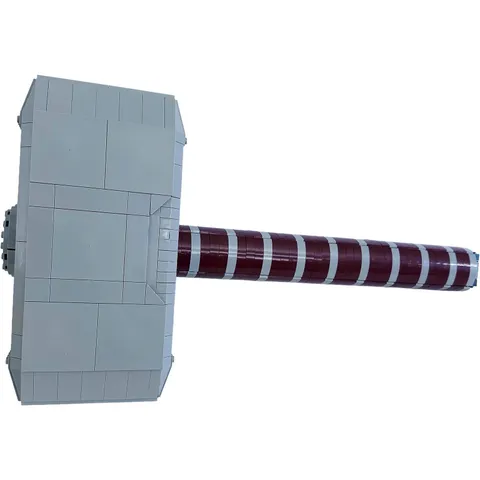 LEGO MOC Thor Hammer Mjolnir Marvel Display Model Incomplete No Stand