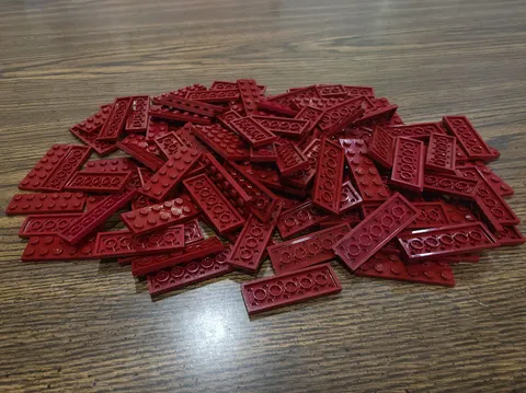 LEGO Qty 130 - Dark Red Plate 2 x 6 3795 MOC BULK LOT
