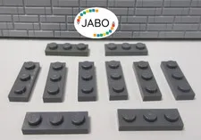 (J7/3/3) LEGO 10x3623 Plate Flat 1x3 New Dark Gray