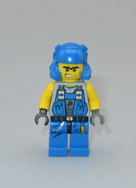 LEGO Power Miners guy orange scar minifigure 8958 8709