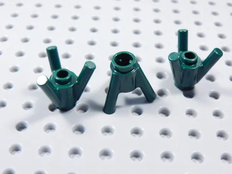 LEGO Lot of 3 Dark Green Stems Plants Minifig BR