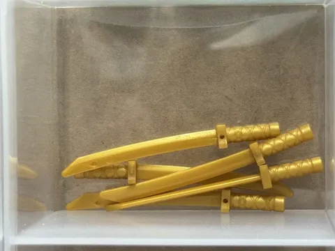 LEGO Parts - Pearl Gold Minifigure, Weapon Sword Katana - No 21459 - QTY 5