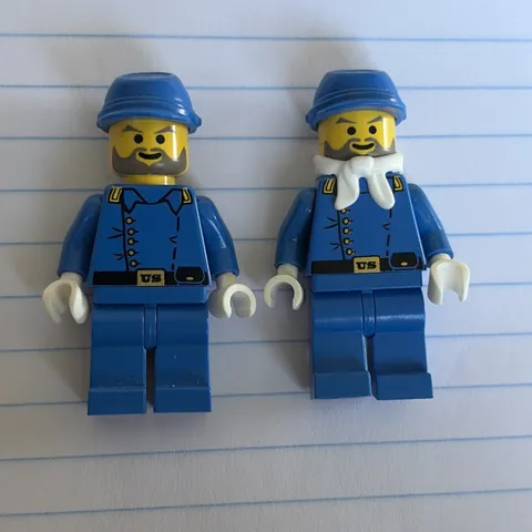 Genuine LEGO Western: Cowboys CAVALRY Lieutenant Minifigure ww003 (x2) Lot Of 2