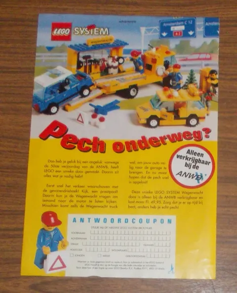 Rare Advertising LEGO System Town 2140 ANWB Guarded Away Promo Set Netherlands 1996