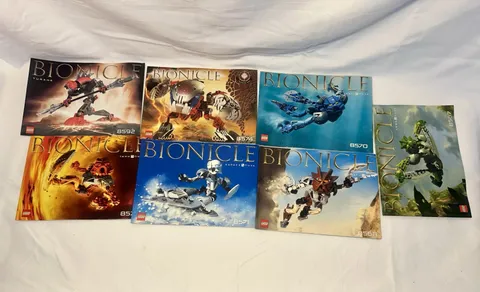 Lot of 7 LEGO Bionicle Instruction MANUALS 8592,8574,8570,8567,8568,8571,8572