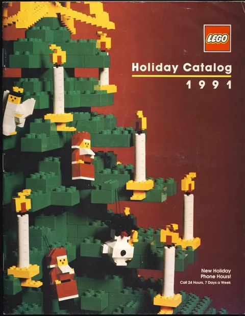 1991 LEGO HOLIDAY CATALOG - CHRISTMAS TREE, SANTA, CANDLES, LEGO Bricks Cover