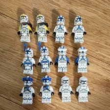 LEGO Star Wars Clone Trooper Minifigure Lot of 12 White/Blue Figures