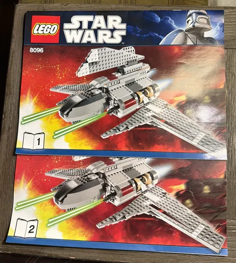 LEGO Star Wars 8096 Instruction Manuals Emperor Palpatine Shuttle Books 1 & 2