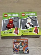 Lego Ninjago LED Lite Light Keychain Lot Set 2 new working lights 2012 in boxes
