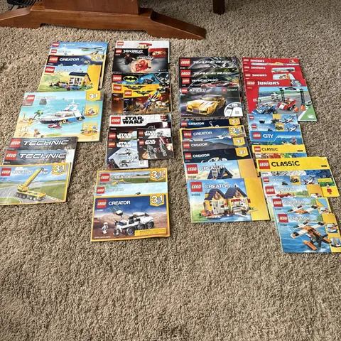 LEGO Instruction Manual Lot Of 44 Star Wars, Technic, Batman, Ninjago, Racers