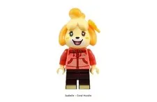 LEGO Animal Crossing Minifigure - Isabelle - Coral Hoodie Outfit