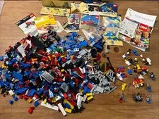 LEGO Bulk Lot 5+ Lbs Parts Pieces Manuals Baseplates mini figures Vintage 1980s