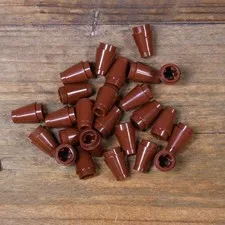 LEGO 59900 Reddish Brown Cone 1 x 1 with Top Groove 4589b Qty 25
