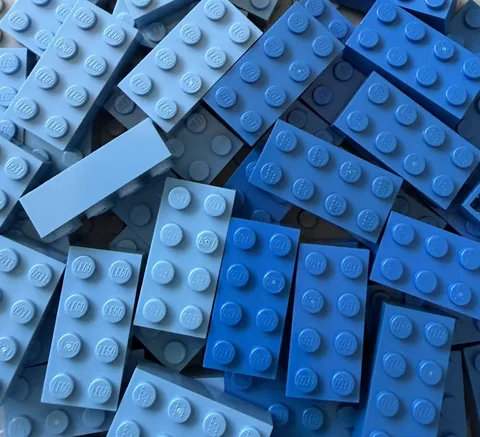 100% Authentic Lego Basic Bricks 2x4 Building Blocks 50 Pieces #3001