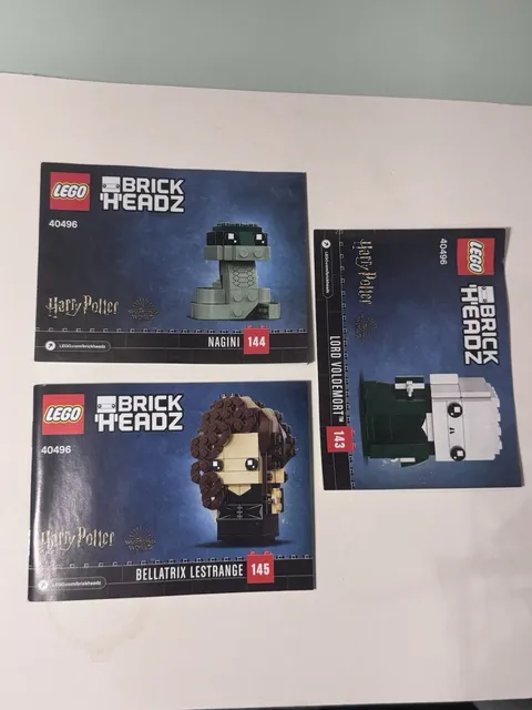 LEGO HarryPotter BRICKHEADZ Voldemort, Nagini, Bellatrix 40496 INSTRUCTIONS ONLY