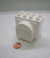 Lego Duplo All White Booth Window Post Office Ticket Window Opening Swing Door