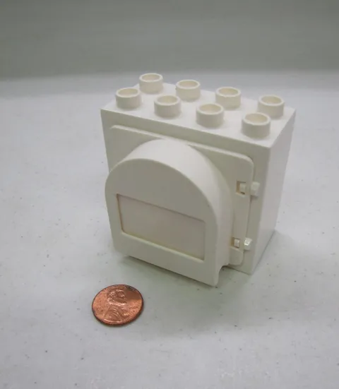 Lego Duplo All White Booth Window Post Office Ticket Window Opening Swing Door