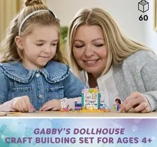 LEGO 4+ Gabby's Dollhouse Crafting with Baby Box Building 60 Pc Set #10795 NEW