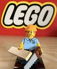 Lego CMF Series 13 Carpenter Minifigure With Accessories 