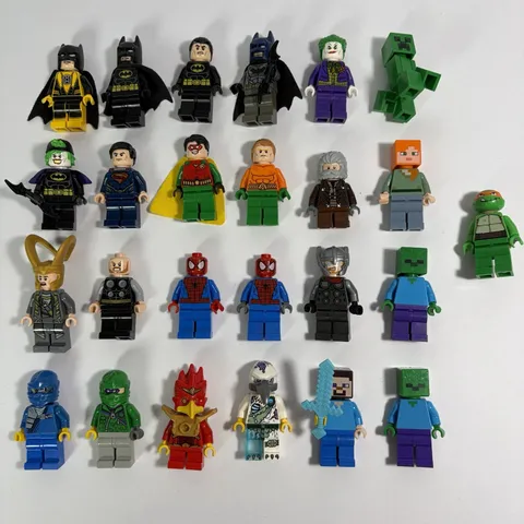 LOT of 26 LEGO Batman Minecraft Marvel etc. Minifigure Lot