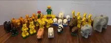 Vintage LEGO Duplo Zoo Animal Lot Printed Tiger Lion Giraffe Elephant Polar Bear