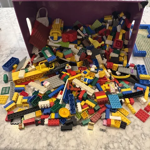 Assorted LEGO Mixed Bundle Lot Vintage 1990s Bricks Parts Clean Lot As Is