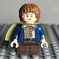 Lego Lord of the Rings Peregrin Took Pippin Dark Blue Jacket Minifig LOR012 - 3D