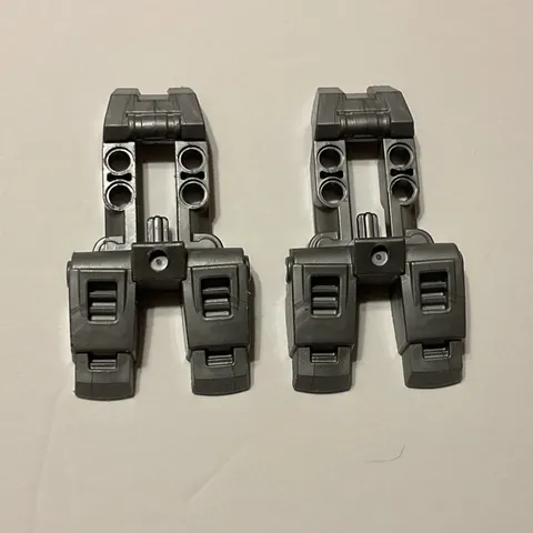 LEGO Hero Factory Foot, Large with 2 Toes 98597 Flat Silver x2