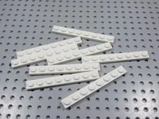 LEGO Lot of 8 White 1x8 Plates BB