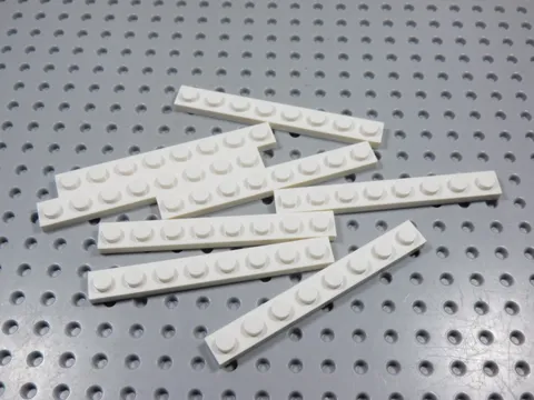 LEGO Lot of 8 White 1x8 Plates BB