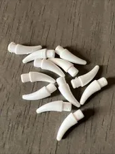 LEGO 53451 White Barb / Claw / Horn / Tooth - Small 12 Pieces