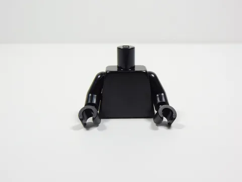 LEGO Black Blank Plain Torso Minifig Black Hands I12