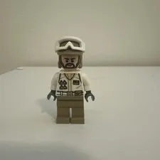 Hoth Rebel Trooper sw1015 White Uniform, Dark Tan Legs (Frown) Star Wars Lego Mi