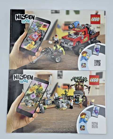 LEGO Hidden Side 70420 Graveyard Mystery & 70421 Stunt Truck Instruction Manuals