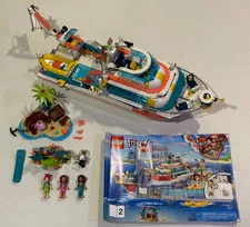 LEGO Friends 41381 Rescue Mission Boat COMPLETE w/ Minifigs & Manual