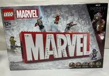 LEGO Marvel MARVEL Logo Avengers Minifigures BuildingSet 76313-Free S&H