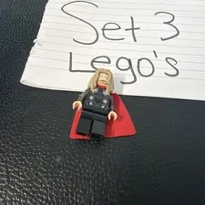 THOR Minifigure in Black w/ Cape ~ Marvel Superheroes