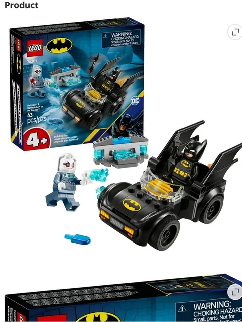 LEGO DC Batman & Batmobile vs. Mr. Freeze Toy Building Set 76301 NIB