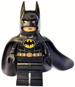LEGO Batman - One Piece Cowl and Cape with Simple Bat Logo (1992) Minifig sh0880