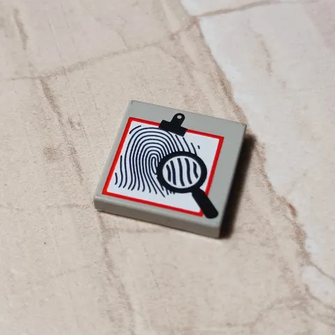 LEGO Police File Fingerprint Clipboard Magnifying Glass Detective Gear Printed