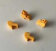 LEGO 4x NEW Slope, Curved 1x2 Inverted, Recessed Stud BRIGHT LIGHT ORANGE #5847