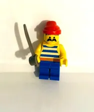 LEGO Pirate Blue White Stripes Red Bandana Sword Minifigure 6260 6285 6286 Mini